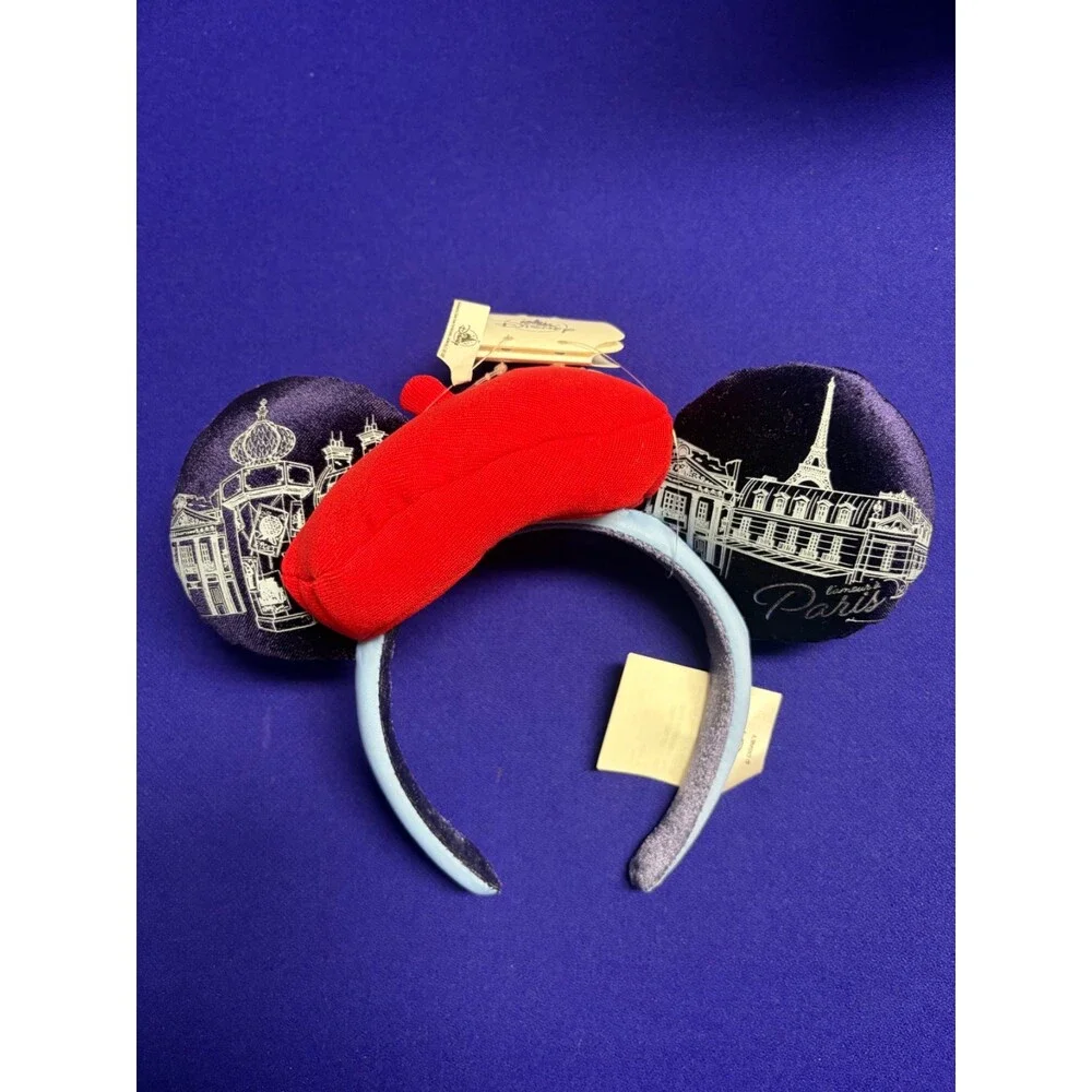 2026 Disney EPCOT World Showcase France Beret Minnie Ears Headband NEW